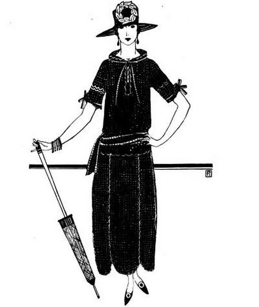 frock for lighter mourning swiss 1922